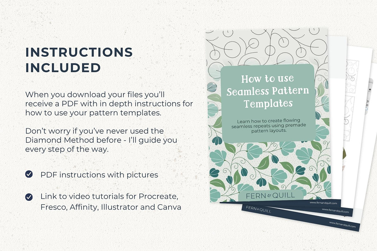 6 Seamless Pattern Templates (Vol 2), a Pattern Graphic by Fern & Quill (Photo 9 of 12)