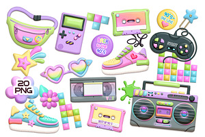 Back To The 90s Clipart