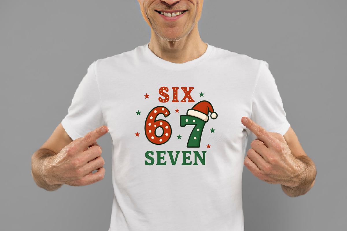 Funny Christmas Six Seven Santa Png, an Illustration by Daily.Designs (Photo 2 of 5)