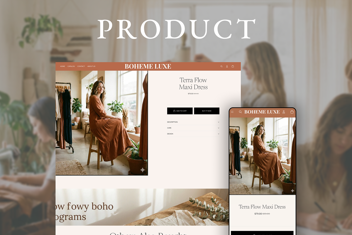Boheme - Luxe Boho Shopify 2.0 Theme, a Shopify Template by AtelierDuVow (Photo 4 of 10)