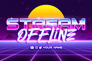 Retrowave Twitch Overlay, a Templates & Theme by StreamSkins (Thumbnail 1 of 4)