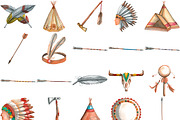 101 TRIBAL NATIVE AMERICAN CLIPART, an Illustration by LilyBoo Clipart (Thumbnail 2 of 6)