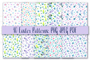 Watercolor Easter Seamless Patterns, a Pattern Graphic by RabbitAndPencil (Thumbnail 2 of 6)