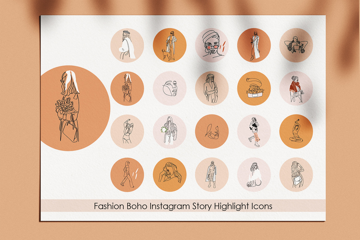 Boho Instagram Story Highlight Icons, a Social Media Template by velychko.ua (Photo 2 of 11)
