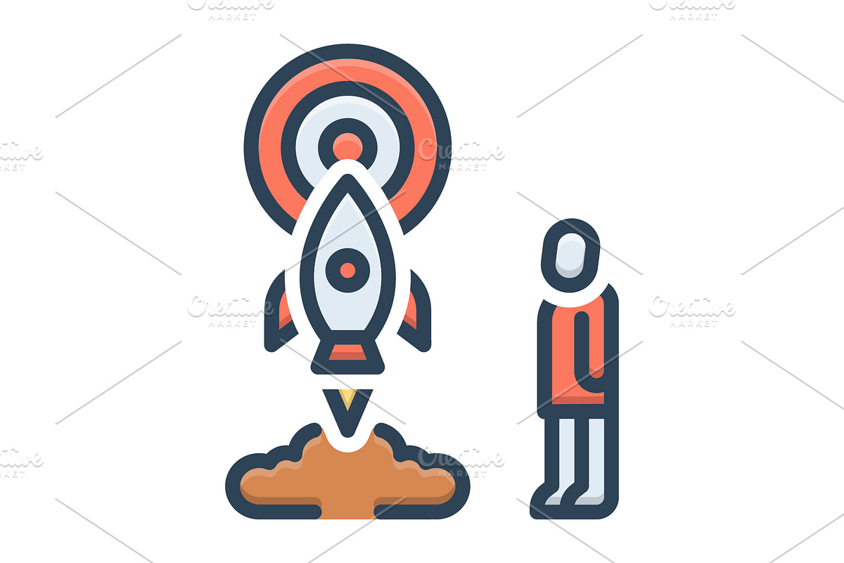 Purpose ambition color icon, a Duotone Icon by Creative priyanka