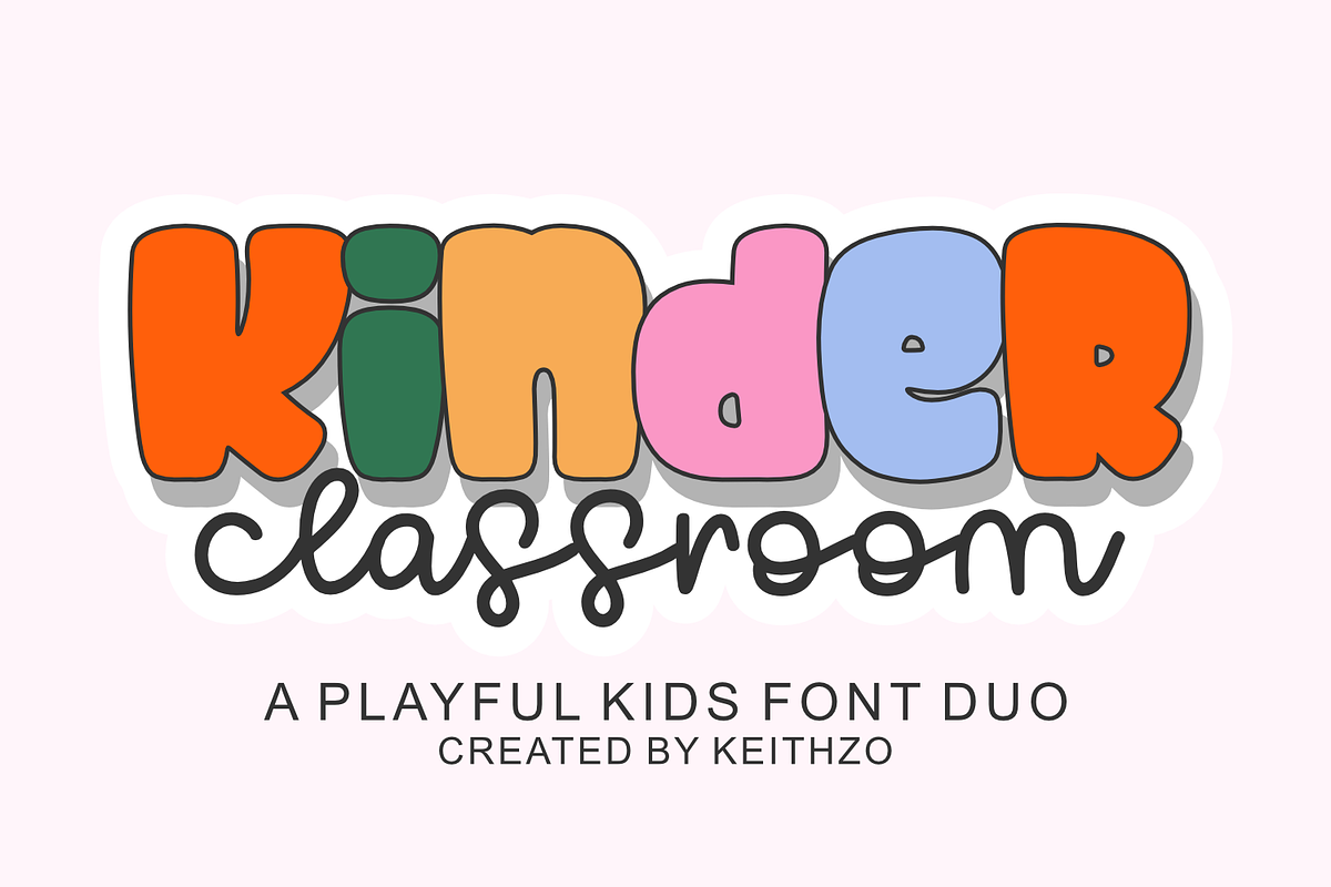 Kinder Classroom - Font Duo, a Handwritten Font by Keithzo (Photo 1 of 6)
