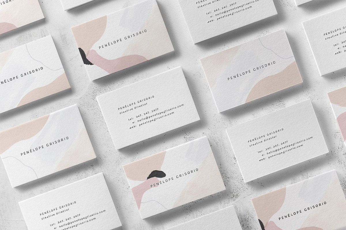 Penelope Business Card Template, a Business Card Template by The Denizen Co. (Photo 1 of 5)