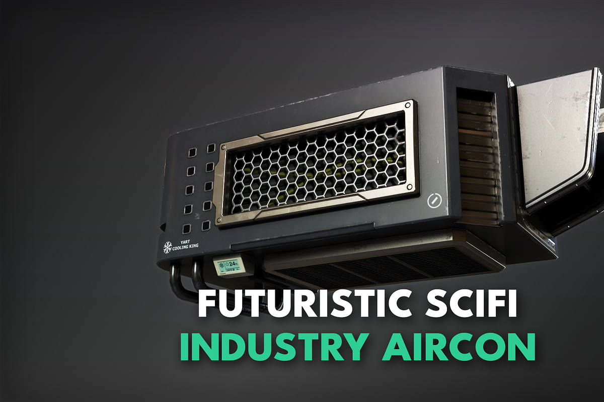 Futuristic Scifi Industry Aircon-PBR, an Object 3D Model by TFE Game Art (Photo 1 of 11)