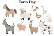 Farm Day clipart and pattern, a Pattern Graphic by SleptArt (Thumbnail 2 of 10)