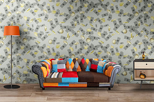 paper money coins, a Pattern Graphic by AAN Seamless Shop