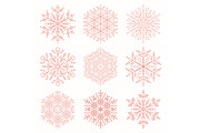 Set of Round Vector Snowflakes With, a Graphic by FineArtStudio (Thumbnail 1 of 3)