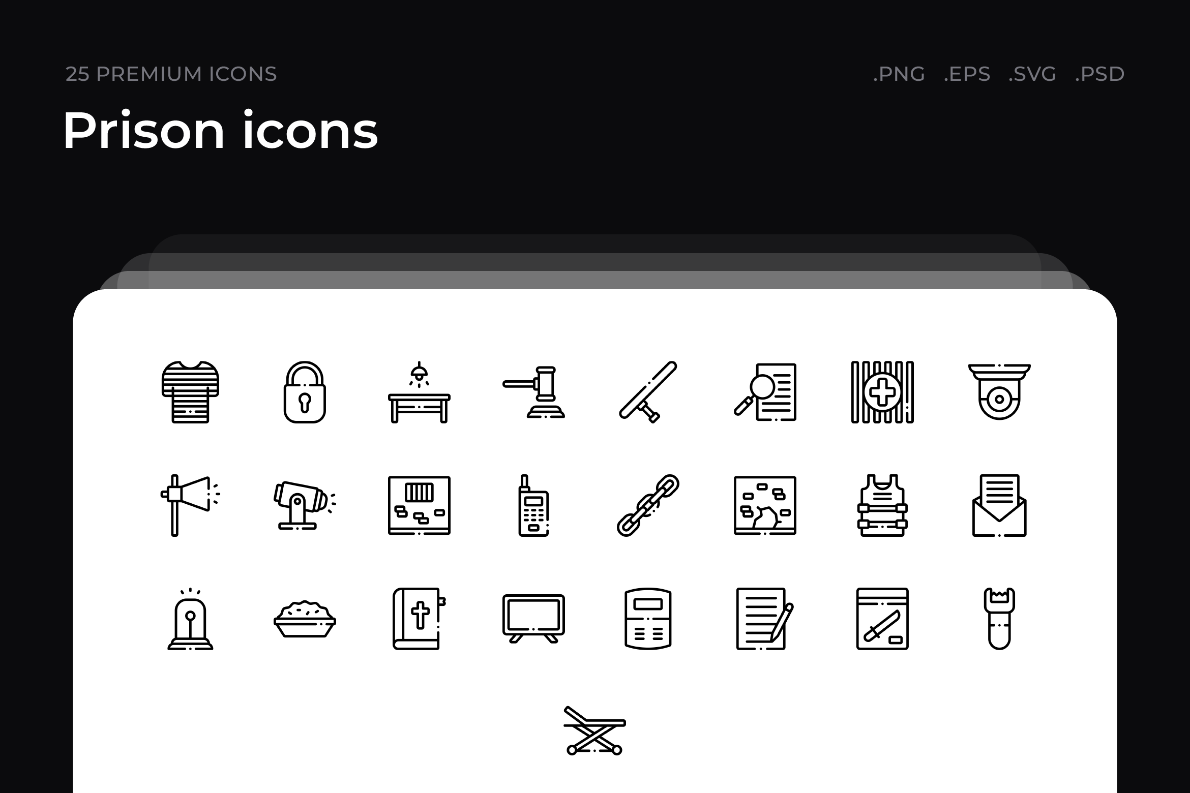 Prison icons, an Outline Icon by Wencory