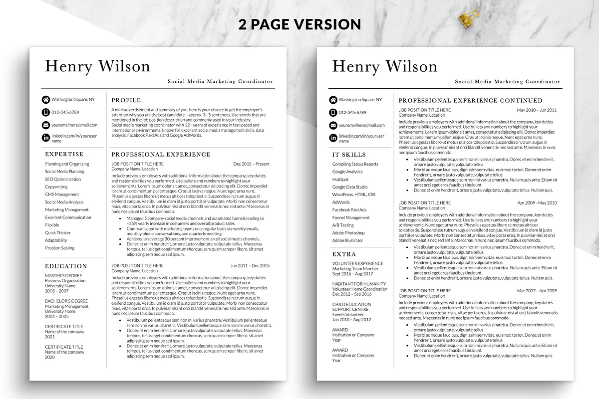 Modern Simple CV Resume Template, a Resume Template by BestResumes.Co (Photo 2 of 7)