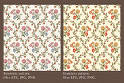 Seamless Set Flowers Clover Pattern, a Pattern Graphic by Vintage (Thumbnail 2 of 13)