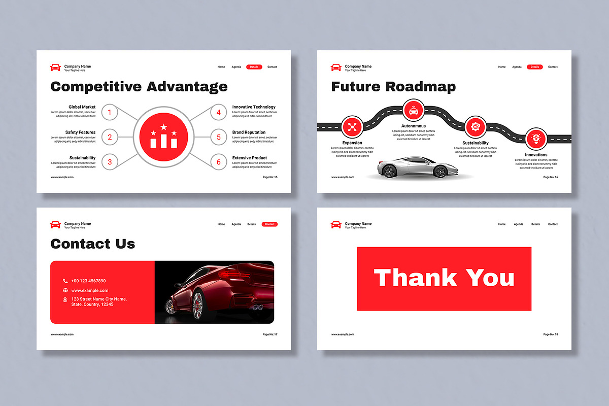 Automobile Presentation Template, a Presentation Template by Mighty-Slide (Photo 6 of 6)