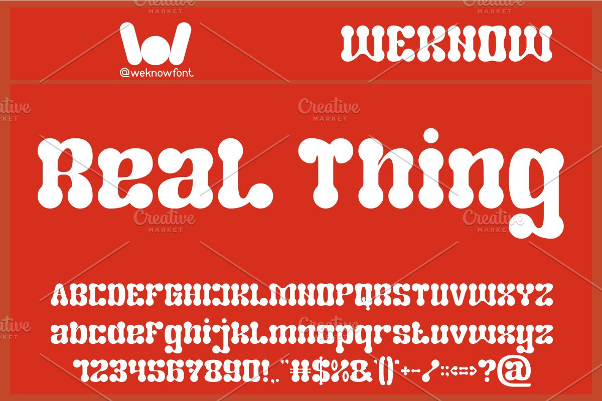 Real thing font, a Font by weknow (Photo 1 of 8)