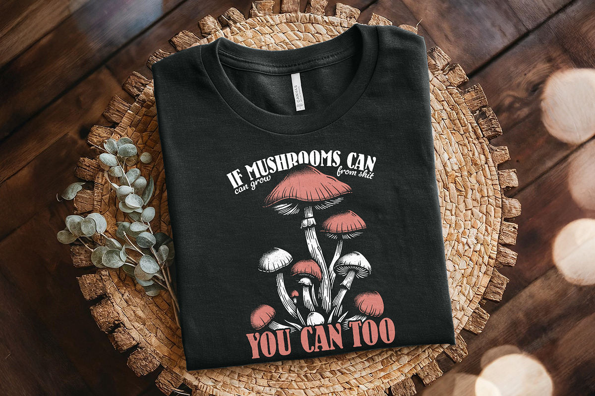 Funny Motivational Mushroom Quote, an Illustration by SharpMarketplace (Photo 2 of 5)