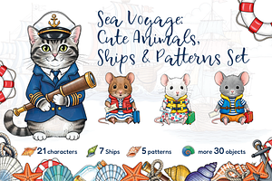 Sea Voyage Cute Animals