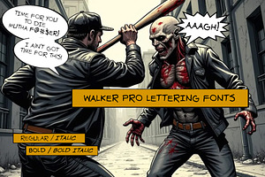 Walker Graphic Novel Lettering Font