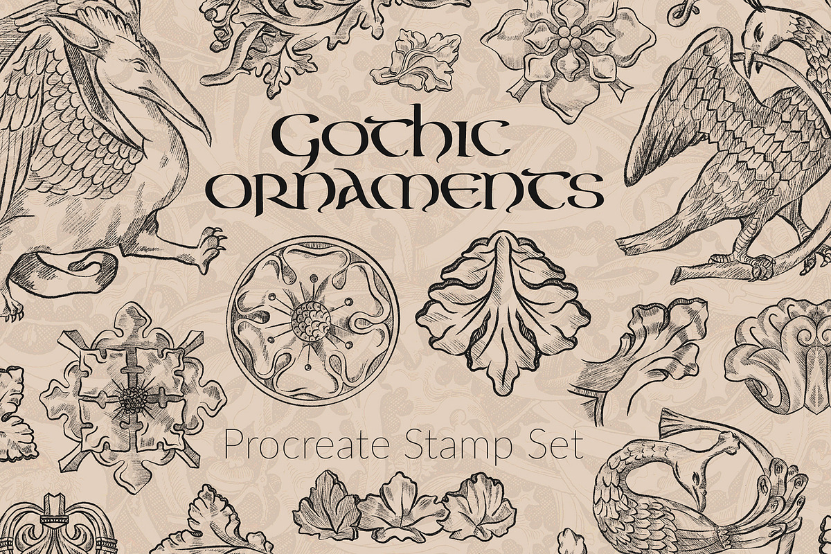 Ghotic Symbols Procreate Brush Set, a Plug-in Add-On by MakeMyPlaceDesign (Photo 1 of 3)