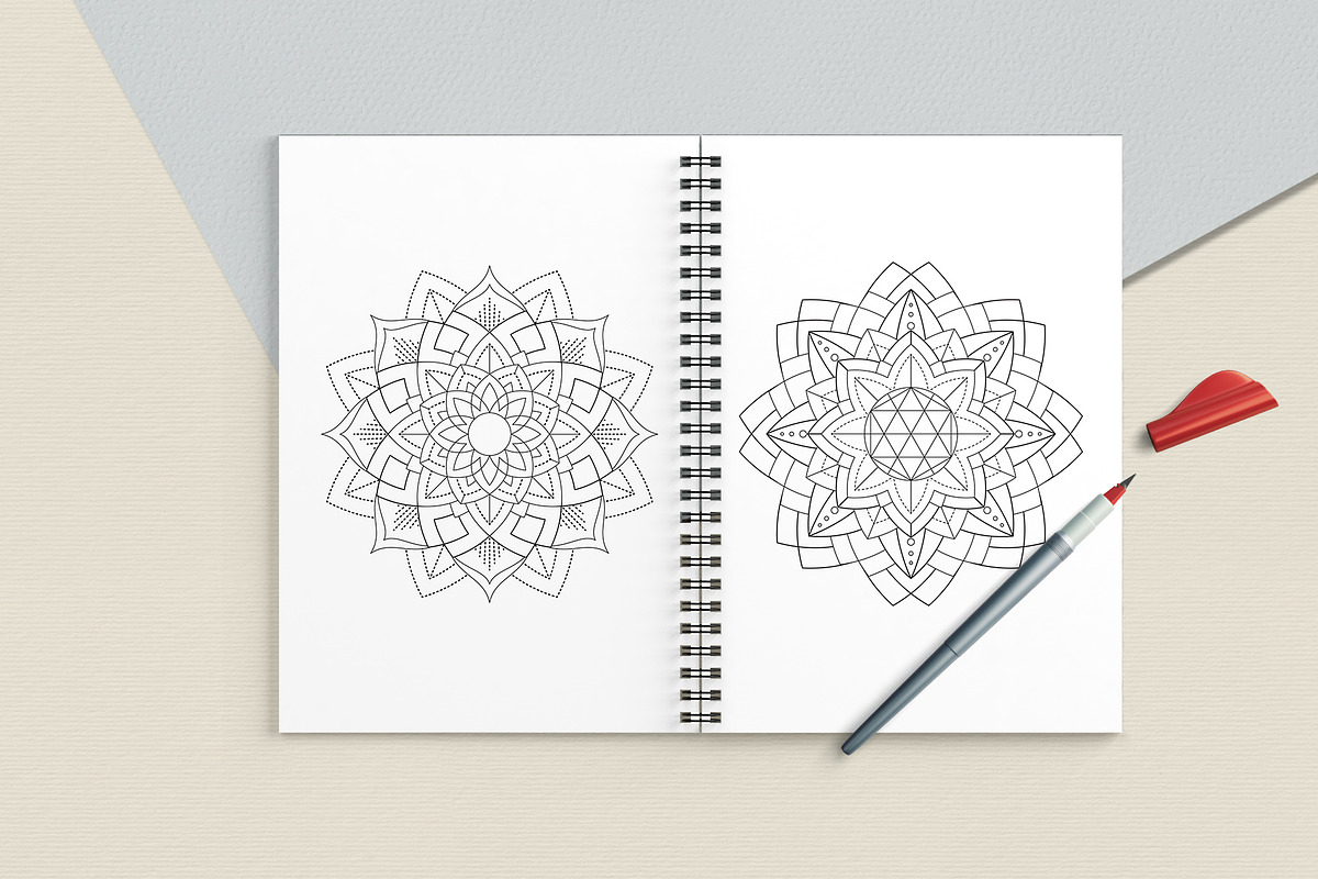 Sacred Geometry Mandala Coloring Boo, a Graphic by MISTstudioDesign (Photo 6 of 8)