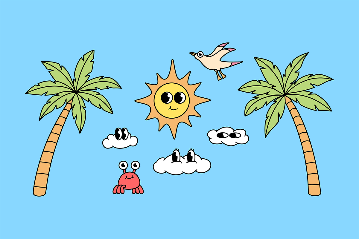 Summer Delights Cartoon Characters, an Object Illustration by The Isian (Photo 4 of 4)
