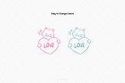 Hand-Drawn Cat Clipart Bundle, an Animal Illustration by Victoruler (Thumbnail 3 of 9)