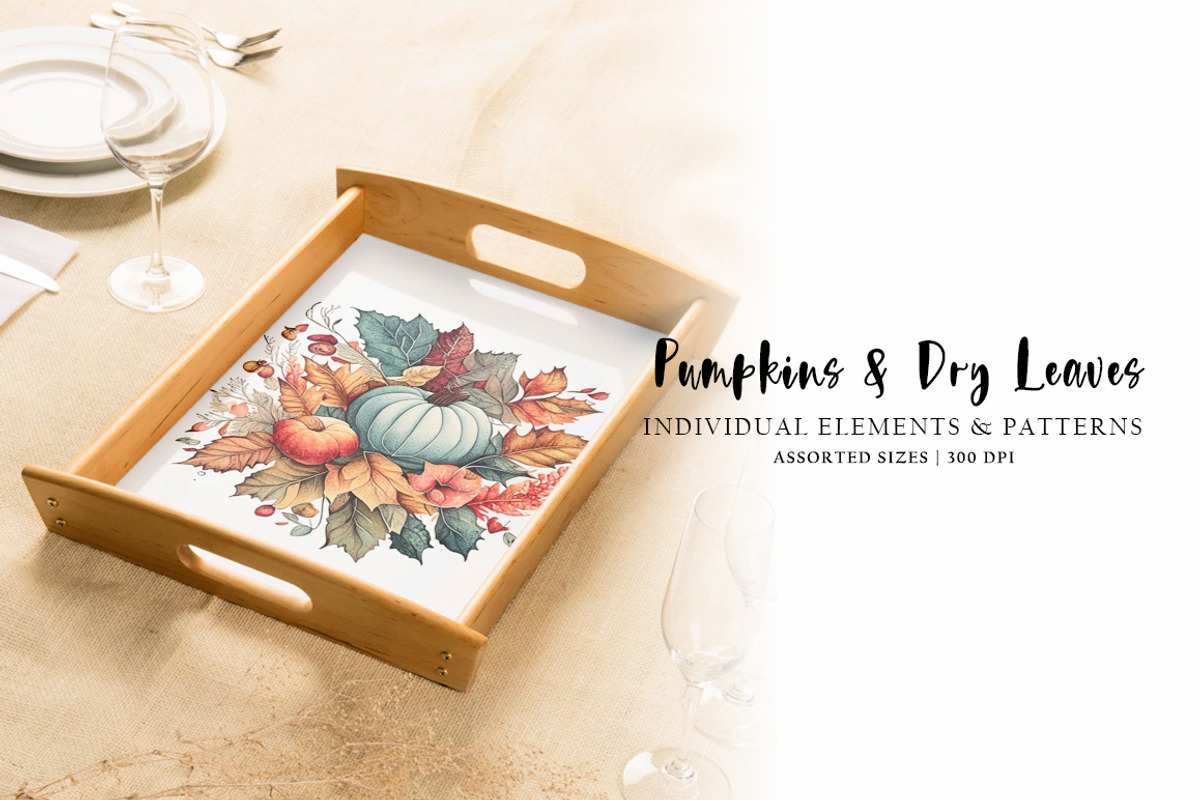 Pumpkins and Dry Leaves, an Object Graphic by Digital Art Creations (Photo 7 of 8)