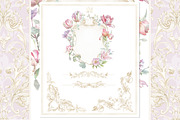Floral crest hand drawn clipart, a Decorative Illustration by WonderWonder (Thumbnail 2 of 6)