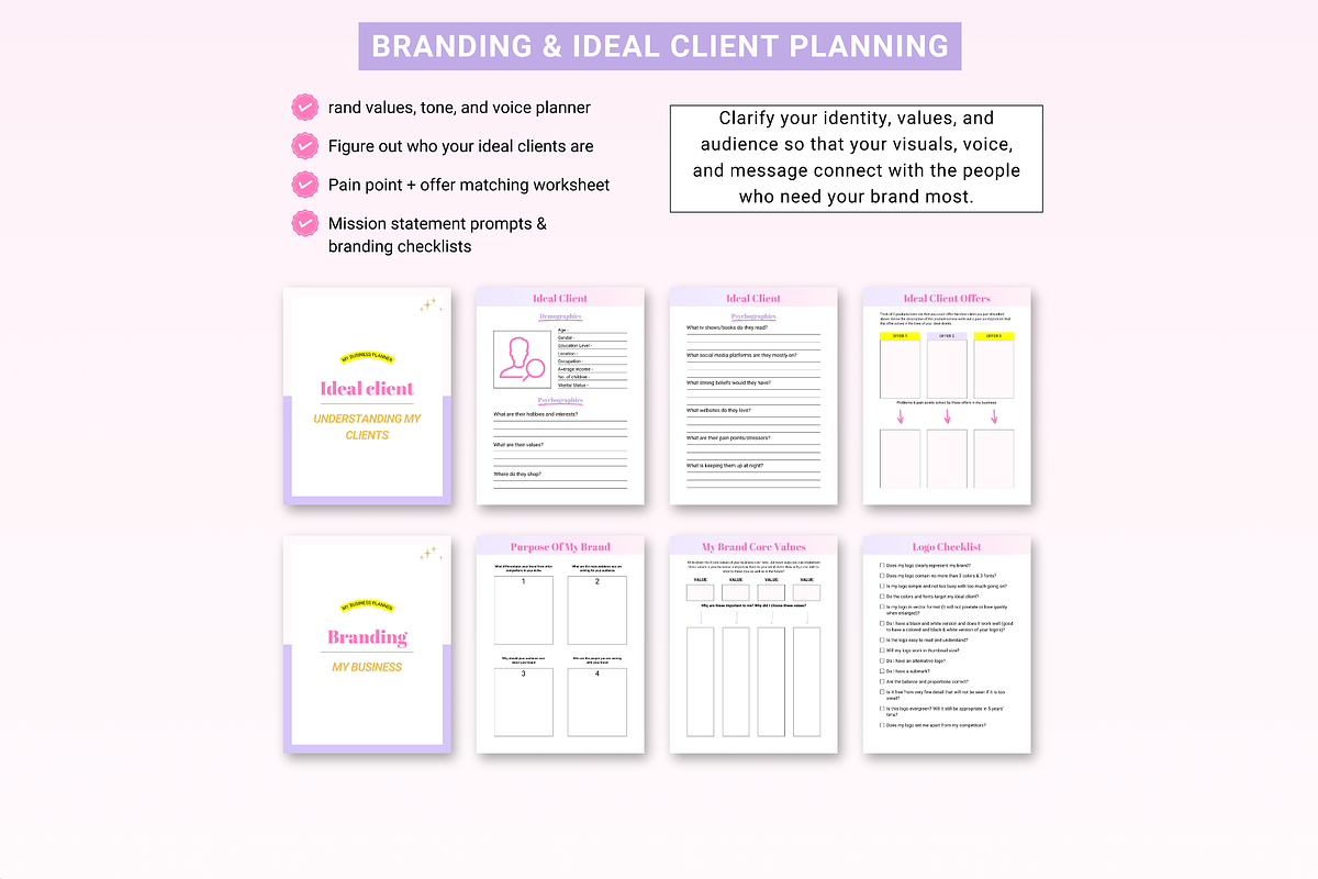 Small Business Planner Canva print, a Templates & Theme by Cate Creates (Photo 6 of 11)