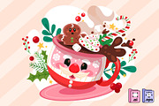 Festive Hot Cocoa Mug, a Seasonal Illustration by MISS CHATZ (Thumbnail 3 of 3)