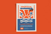 Tropical Summer Party Orange Sunset, a Flyer Template by Me55enjah Design (Thumbnail 2 of 4)