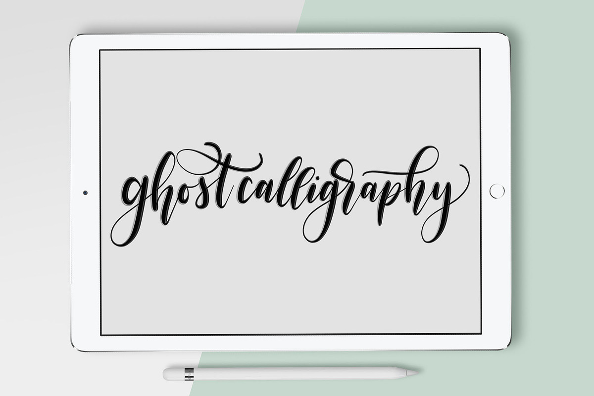 Procreate Brush - Ghost Calligraphy preview 2