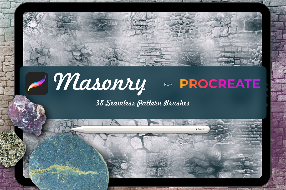 Masonry for Procreate X5, a Brush Add-On by Graphics Resources (Photo 2 of 12)