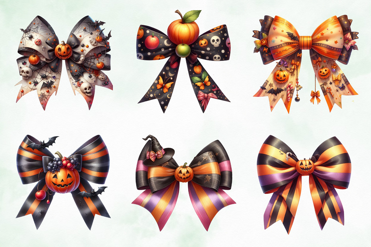 Watercolor Halloween Coquette Bows, an Illustration by Creative Art (Photo 4 of 4)