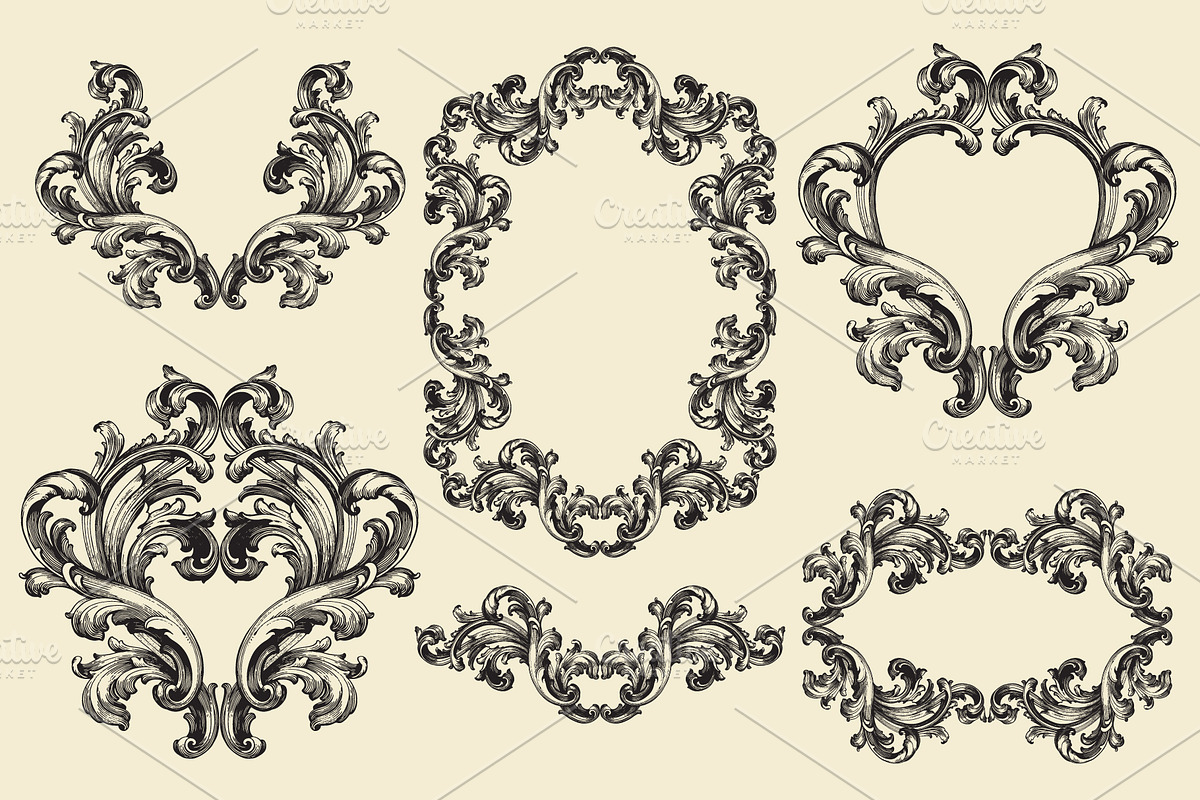 Ornamental frame and border classic, a Decorative Illustration by Samira (Photo 4 of 7)