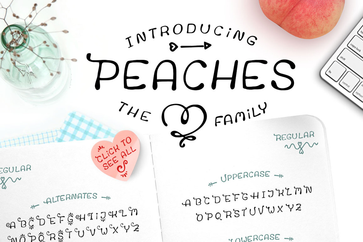 Peaches Wedding Font preview 3