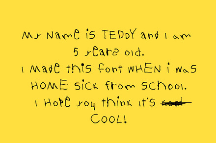 Sick Day - Kids Font, a Handwritten Font by Tropical Type