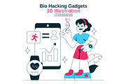 10 Bio Hacking Gadgets Illustration, a Technology Illustration by denayunebgt (Thumbnail 1 of 4)