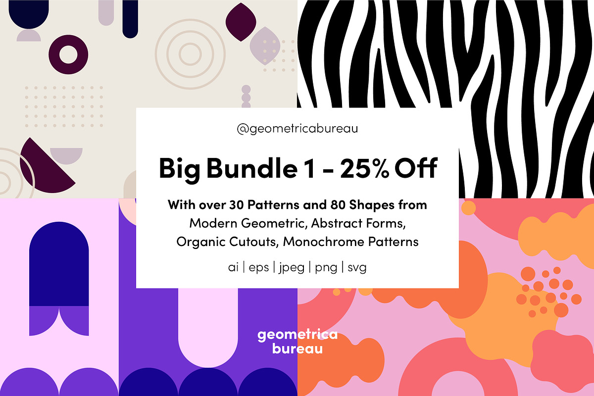 Geometrica Bureau - Big Bundle Vol 1, a Pattern Graphic by Geometrica Bureau (Photo 1 of 27)