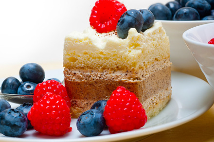 fresh raspberry and blueberry cake, a Food & Drink Photo by keko64