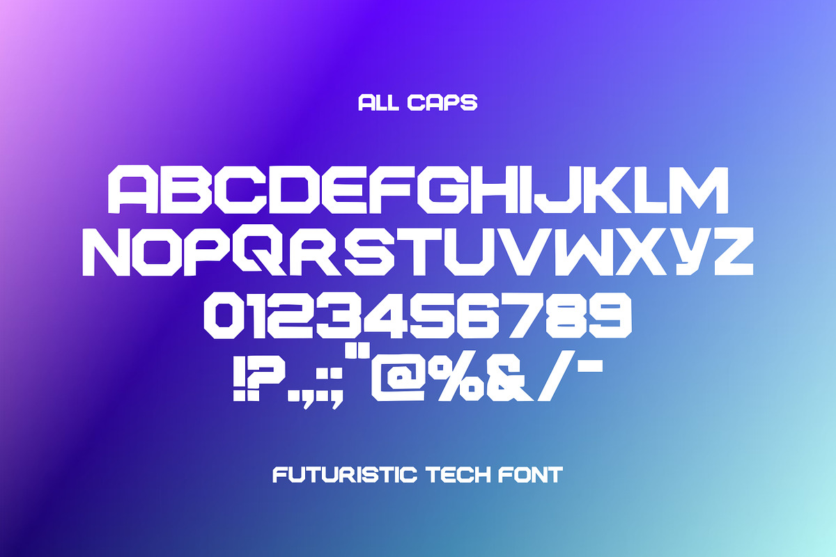 Metroflux Futuristic tech font, a Font by GenesisCreativeCo (Photo 3 of 4)