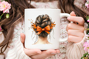 Halloween Messy Bun Clipart, an Illustration by RobertsArt (Thumbnail 4 of 7)