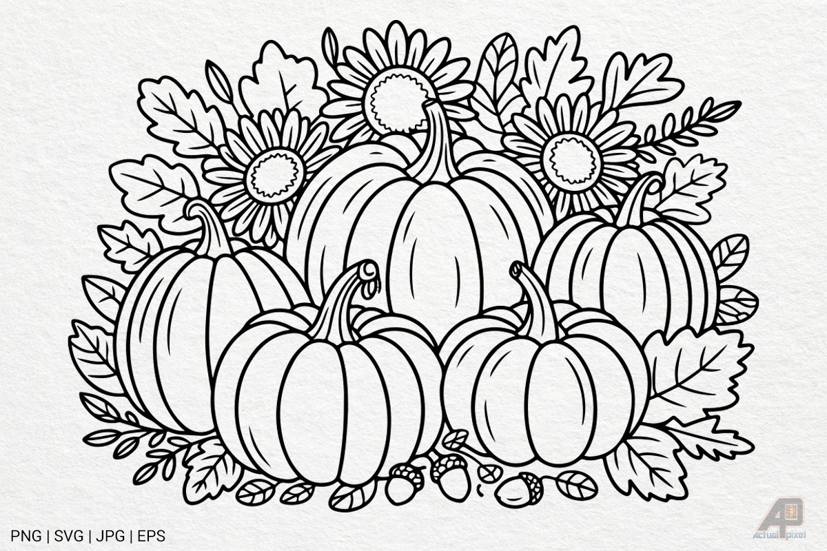 Pumpkin Fall Autumn SVG PNG Bundle, a Photo by Actual Pixel (Photo 5 of 19)