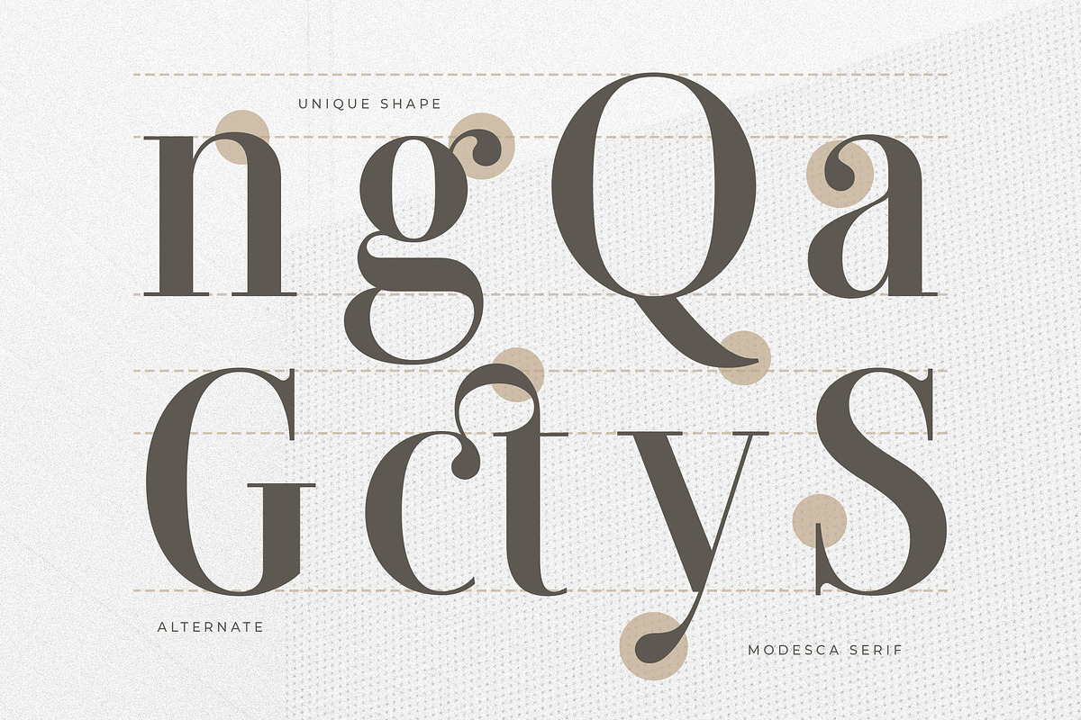Modesca - Modern Luxury Serif Font, a Serif Font by Typia Nesia (Photo 4 of 11)