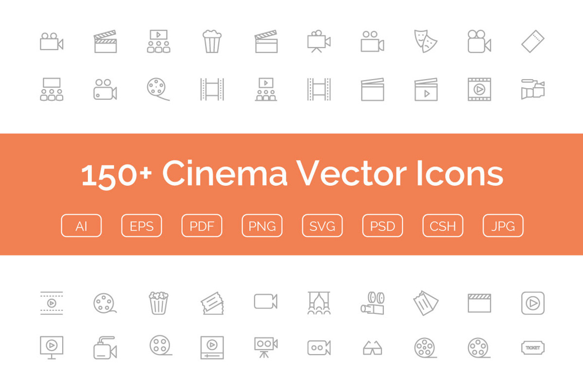 150+ Cinema Vector Icons
