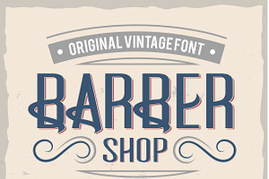 Vintage Label Typeface Barber