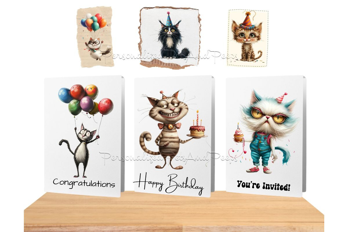 158 Whimsical Quirky Cat Clipart, an Animal Illustration by Art Paradise Studios (Photo 6 of 8)