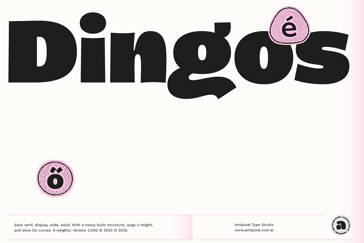 Dingos | Compact Chunky Display Sans, a Sans Serif Font by Antipixel Type Studio (Photo 16 of 16)