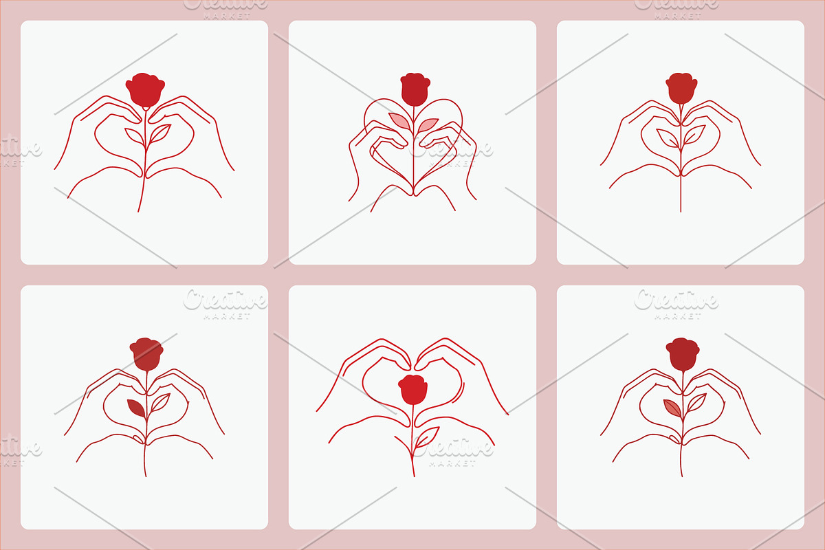 Valentine's Day Logo Bundle, a Branding & Logo Template by Vectorium Studio (Photo 2 of 2)